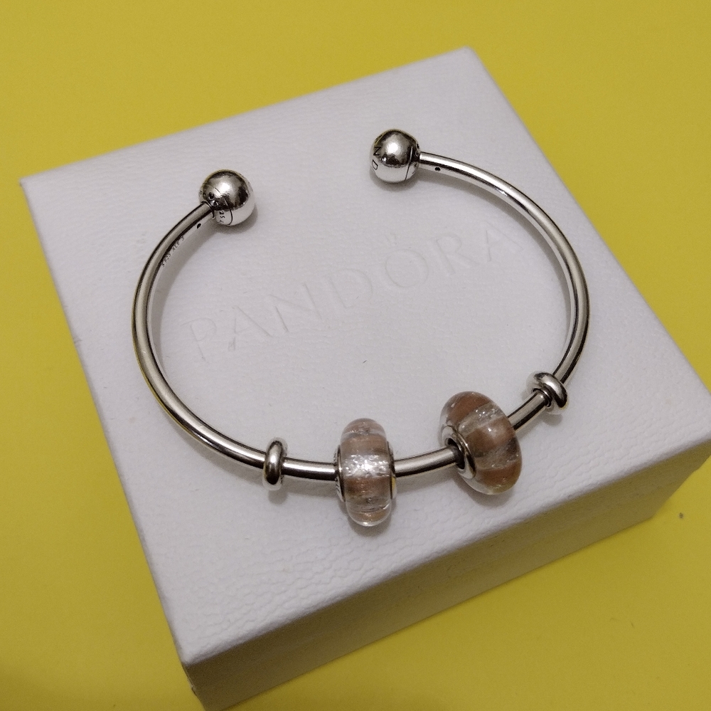 Pandora Shimmering Stripe Glass Charm - Picture 8 of 8